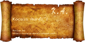 Kocsis Aurél névjegykártya